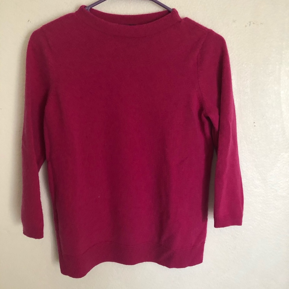 Talbots sweater pure cashmere pink medium